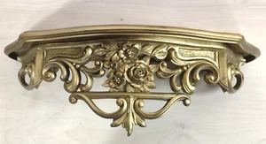 Vintage 1969 Dart Wall Shelf Gold Plastic Ornate Rococo 19" Made in USA 3056 - Picture 1 of 10