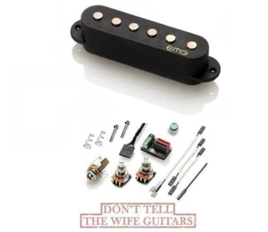 EMG S2 Black Passive Single Coil Replacement Pickup For Strat Pots & Wiring - Picture 1 of 2