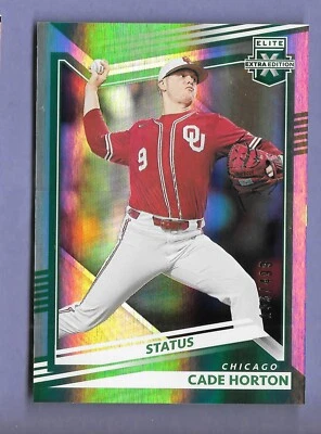 2022 Elite Extra Edition Status Green #7 Cade Horton 153/499 - Chicago Cubs - Image 1 of 2