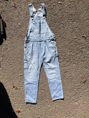 Macacão masculino vintage Tommy Hilfiger pequeno soletrar carpinteiro anos 90 hip hop P - Imagem 1 de 4