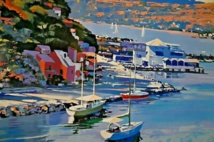 Howard Behrens, Sausalito | California Coast SOHO Editions Fine Art Print 36x24 - Picture 1 of 6