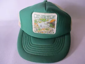 Cappello camionista Cantipede Atari vintage anni 80 verde e bianco, maglia snapback videogioco - Foto 1 di 6
