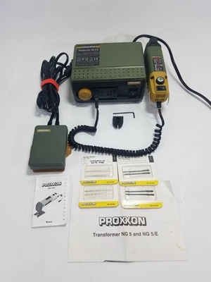 Transformador Proxxon Micromot 12V (NG 5/E) con sierra caladora (STS 12/E) e pedal FS  Foto 1 de 4