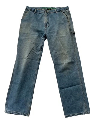 Pantalones de mezclilla para hombre John Deere 38X32 aplastados desgastados grunge ropa de trabajo Foto 1 de 4