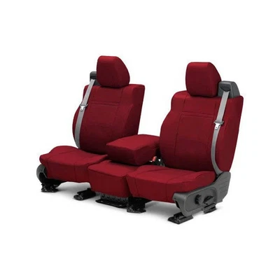 Fundas de asiento personalizadas rojas primera fila para Hummer H3 06-08 CalTrend NeoSupreme Foto 1 de 3
