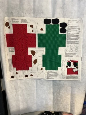 Cranston EL CACHORRO DE NAVIDAD Tela PANEL CORTADO Y COSIDO Perro en Caja de Regalo JUGUETE DE COSAS Foto 1 de 4