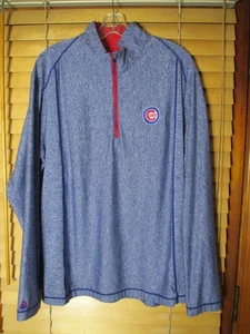Chicago Cubs MLB Herren XL grau 1/4 Zip Langarmshirt bestickte Logos - Bild 1 von 8