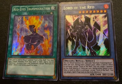 YUGIOH Card TCG LORD OF THE RED + RED-EYES TRANSMIGRATION DRL2-EN016 Secret Rare - Image 1 of 4