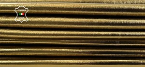 METALLIC BRASS BRONZE Soft Italian Lambskin Leather 2 skins 12+sqf 0.8mm #C5254 - Picture 1 of 7