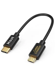 Câble court micro USB vers USB C 0,65 pi câble création USB C vers micro USB OTG - Photo 1 sur 8