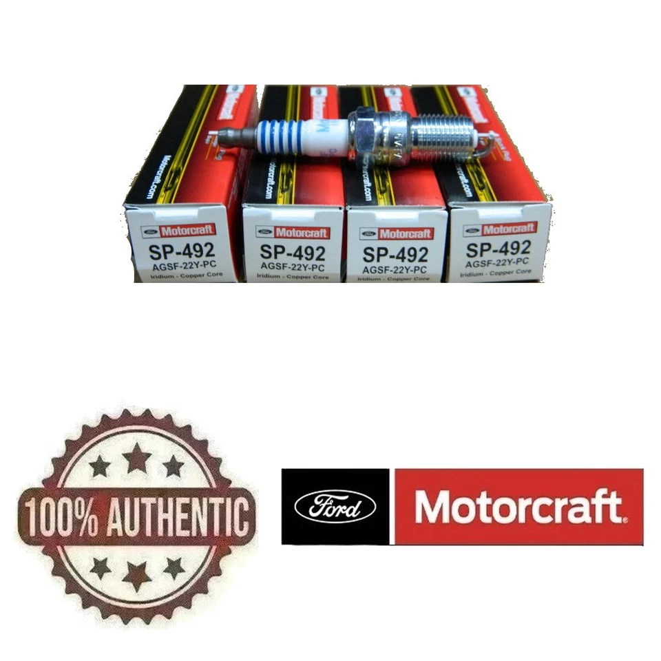 (4) НОВЫЙ FORD MOTORCRAFT SP-492 SP492 ИРИДИЕВЫЙ МЕДНЫЙ СЕРДЕЧНИК СВЕЧИ ЗАЖИГАНИЯ ДЛЯ ФОКУСИРОВКИ - Изображение 1 из 1