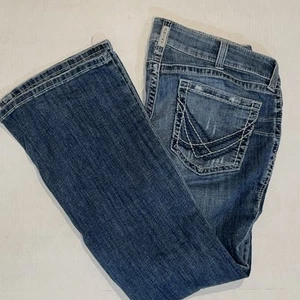 Pantalones de mezclilla Ariat REAL para mujer 33S azul rachael tiro medio corte bootpunche - Imagen 1 de 14