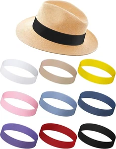 Yahenda 9 Pcs Stretchable Hat Band Ribbon Panama Western Regular Colors - Picture 1 of 7