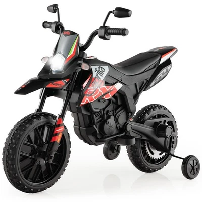 Motocicleta eléctrica Aprilia con licencia 12V para niños con luz y música Foto 1 de 4