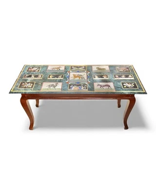 Mesa de centro italiana Pietra Dura con incrustaciones de mármol Foto 1 de 4