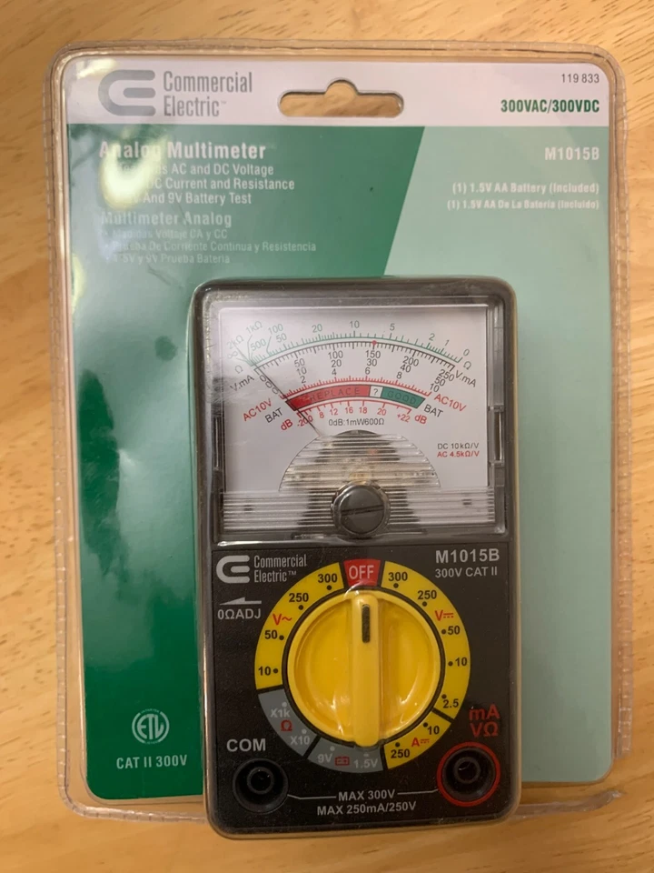 Multímetro analógico elétrico comercial mede tensão CA/CC M1015B - Imagem 1 de 1