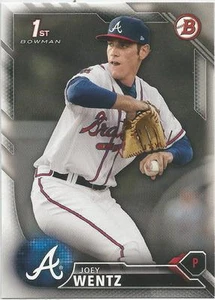 Joey Wentz Atlanta Braves 2016 Bowman Draft - Picture 1 of 2