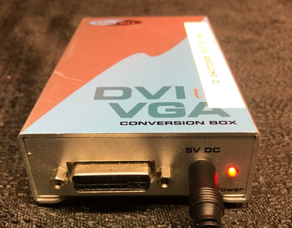 Gefen DVI to VGA Conversion Box DVI2VGA ECO1 with AC Power Adapter - Image 1 of 4