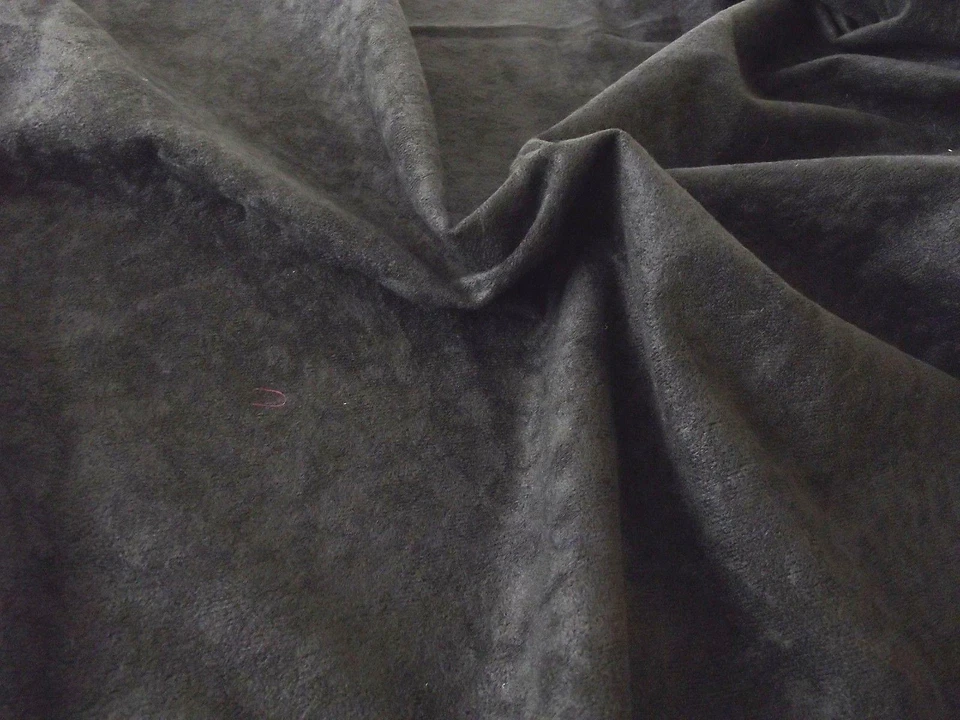 Faux Suede Suedette Fabric Material 170g - BLACK - Image 1 of 1
