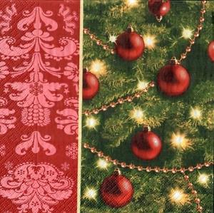 4 x serviettes en papier pour découpage table artisanale arbre de Noël 125 - Photo 1/2