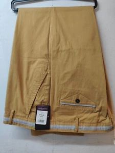 Brook Taverner Men's Mustard Jupiter Cotton Chino's 44S - Picture 1 of 1
