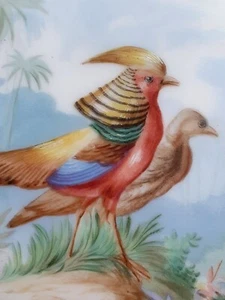 Exquisite antique Golden Pheasant porcelain hand painted platter, 15 inches - Picture 1 of 12