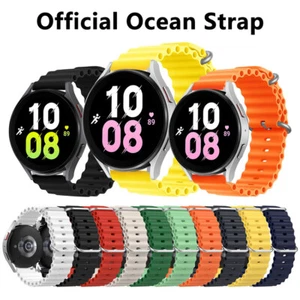 Silicone Ocean Strap Watch Band For Samsung Galaxy Watch 3 4 5 Bracelet 20/22mm - Picture 1 of 22