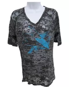New San Jose Sharks Womens Size XL Black G-III Burnout V-Neck Shirt - Picture 1 of 6