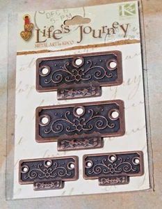 Life's Journey Metal Tono Latón Sintético Juego de 4 Libro de recortes Artesanía Nuevo en Paquete Nuevo - Imagen 1 de 2