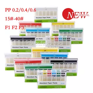 AZDENT Dental Root Canal Endodontics Absorbent Paper Points PP02/.04 /06 15#-40# - Picture 1 of 110