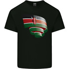 Curled Kenia Flaga Kenii Dzień Piłka nożna Męska bawełniana koszulka Top