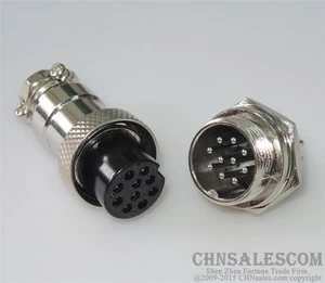 5 set Aviation Plug Male Female Panel Metal Wire Connector 10 Pins 16mm GX16-10P - Picture 1 of 2