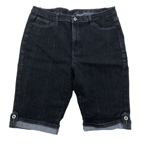 Women's BE-GIRL Bermuda 20 Dark Denim Shorts - Picture 1 of 10