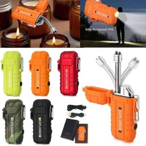 Electric Lighter Arc Lighting torch Rechargeable Candle BBQ Windproof Kitchen - Picture 1 of 20
