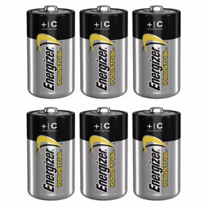 6 x Energizer C size batteries Industrial 1.5V LR14 MN1400 EN93 Baby - Picture 1 of 4