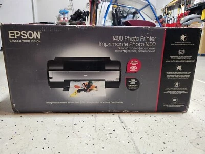 Epson Stylus Photo 1400 Wide Format Color Digital Photo HD Inkjet Printer Black - Image 1 of 4