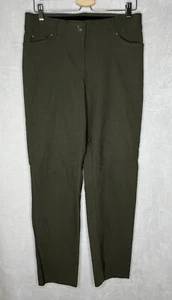 Kate Park Women's Casual Stretch Pants w/Pockets Size 10 Green - Picture 1 of 9