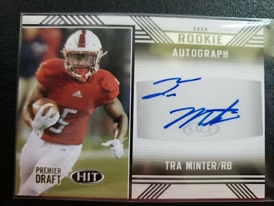 2020 SAGE HIT LOW SERIES ROOKIE Tra Minter AUTO #A13 SOUTH ALABAMA JAGUARS  - Image 1 of 2