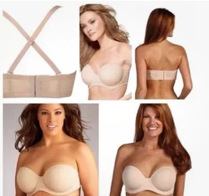 WACOAL RED CARPET VOLLBUSIGER TRÄGERLOSER BH 854119 GRÖSSE 38DDD BEIGE - Bild 1 von 4