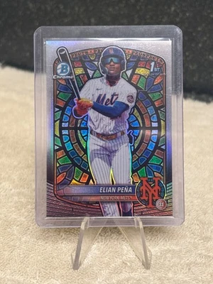 2025 Bowman Chrome Elian Pena Etched in Glass SSP - Image 1 of 2