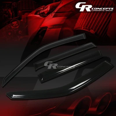 VISERA DE VENTANA TINTE HUMO/DEFLECTOR DE VIENTO VENTILACIÓN CORTINA DE LLUVIA PARA 08-13 FORESTER SH H4 Foto 1 de 4