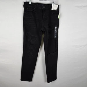 Aeropostale Jeans Men's 34 x 34 Black Aero Athletic Skinny Distressed NWT - Picture 1 of 18