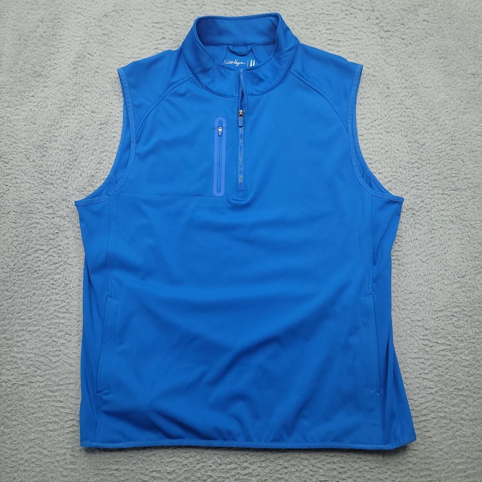 Walter Hagen XL Golf Vest Sleeveless 1/4 Zip Pullover Athletic Blue Mens - Image 1 of 4
