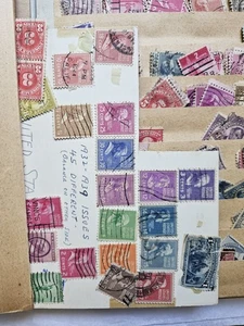 Couple 100 Mixed Lot World Foreign Used Stamps Stock Book + Envelopes - Picture 1 of 14