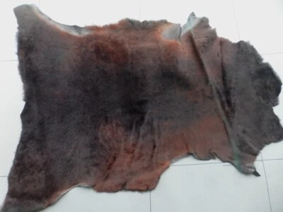 sheepskin leather hide Karakul Maroon Tinged Dark Brown Ultrathin silky hair - Image 1 of 4
