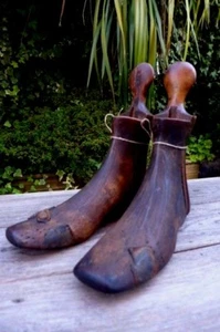 Antiguas camillas de zapatos de madera, hermoso conjunto, perfecto para ir de compras, hogar, pub - Imagen 1 de 9
