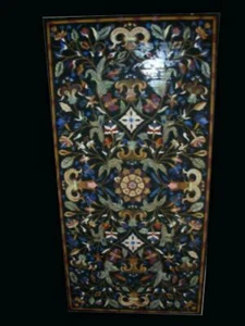 4'x2' black Marble Dining Coffee Corner Center Table Top inlay Mosaic decor k61 - Picture 1 of 3