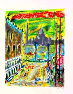 BILDENDE KUNST LITHOGRAPHIE "LE MANS" MIT SIGNIERT - Bild 1 von 7