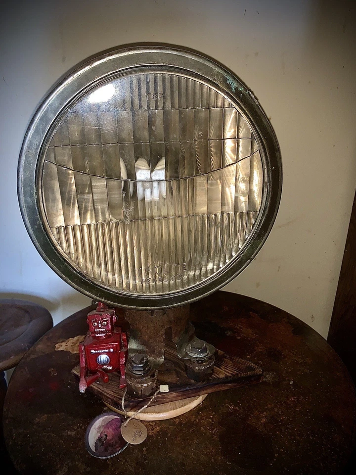 1 Original Ford Model A 1930-31 Twolite Glass Headlamp Repurposed Lamp - Image 1 of 4