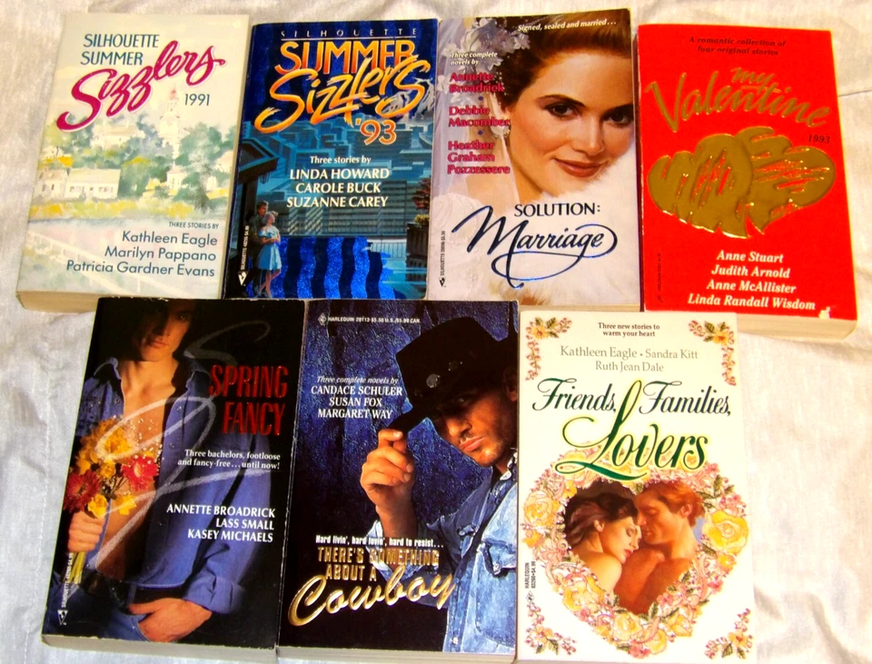 Vintage Silhouette/Harlequin• 7 Triple Novel Paperback Books• 22 Novels In All!• - Image 1 of 4
